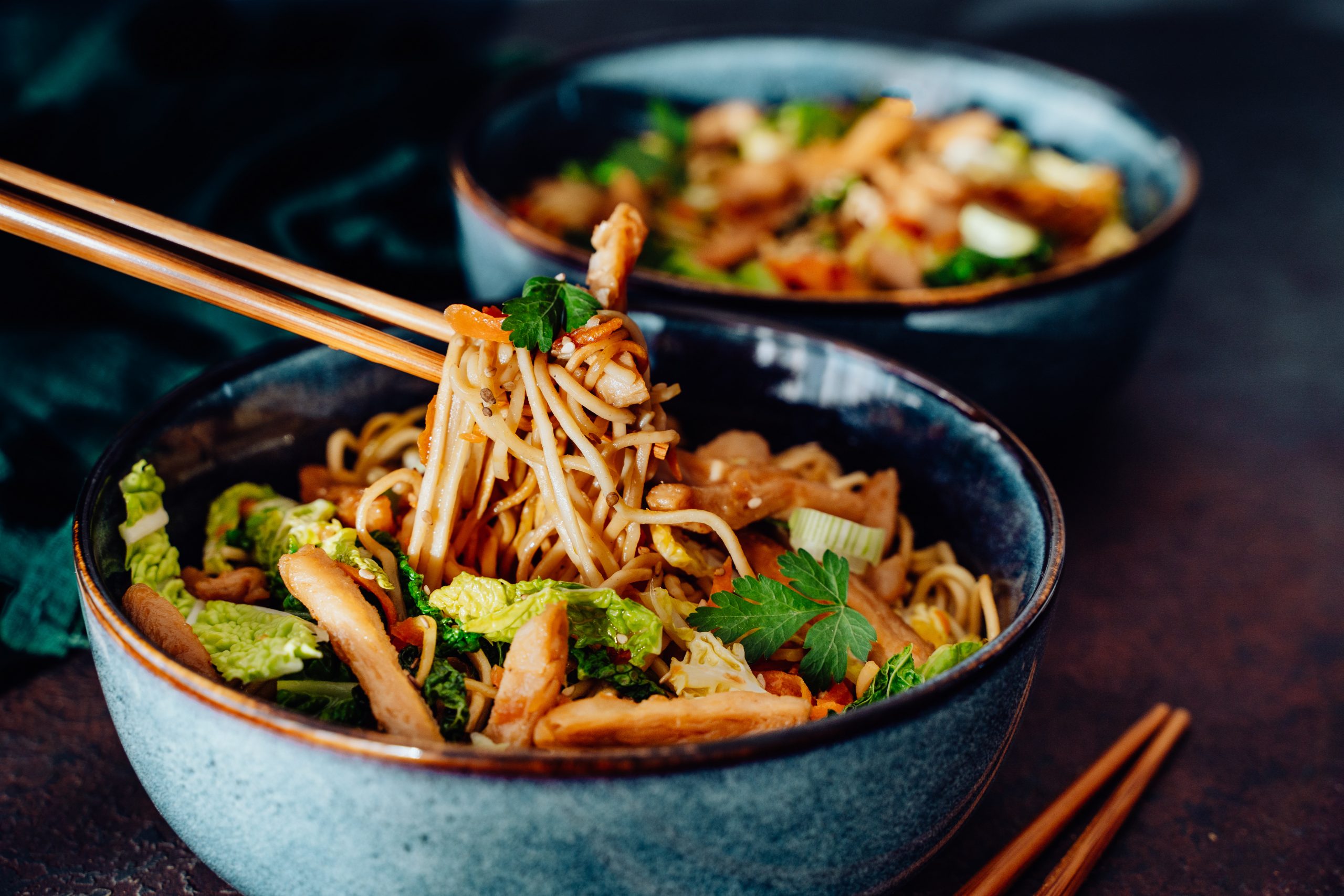 Salade de nouilles chinoises végane
